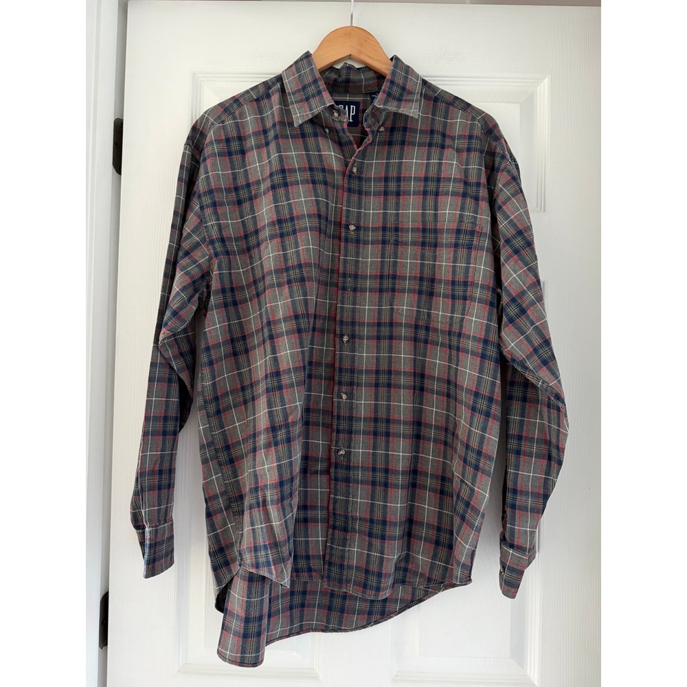 VTG 90s GAP Mens Flannel Button Down Shirt Gorpcore Cabincore Fall